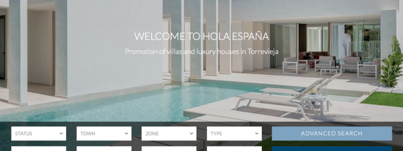 Hola España, prepresent sin nye hjemmeside.